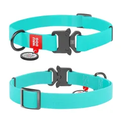 Нашийник для собак водостійкий Collar WAUDOG Waterproof з QR-паспортом, металева пряжка-фастекс, що світиться, Ш 15 мм, Дл 25-35 см (2799)