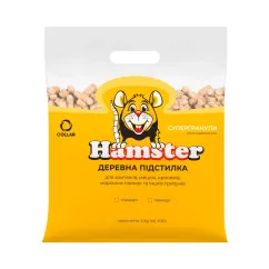 Наполнитель SuperCat Hamster с запахом лаванды Древесный впитывающий 2 кг (3.4 л) (5705) (4820082496142)