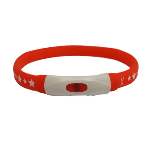 AnimAll LED Ошейник для собак светящийся с подзарядкой USB S 40 см красный (6914068020167) - фото №2
