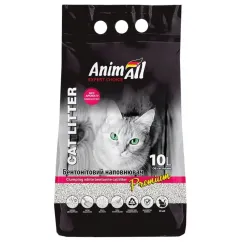 Білий бентонітовий наповнювач без запаху для котячих туалетів AnimAll Cat лitter Premium 10 л (4820224500607)