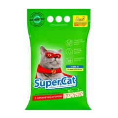 Наповнювач для туалету Super Cat з ароматом 3 кг, зелений