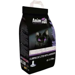 Наповнювач для котячого туалету AnimAll з ароматом лаванд Бентонітовий комкующий 5 кг (6 л) (2000981128760)