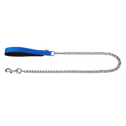 Повідець-ланцюг "Dog Extremе" з нейлоновою ручкою для дрібних порід (ланка 2 мм, довжина 105 см) блакитний (43572) - фото №2