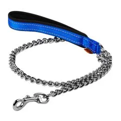 Поводок-цепь "Dog Extremе" с нейлоновой ручкой для мелких пород (звено 2 мм, длина 105 см) голубой (43572)