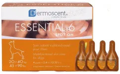 Засіб по догляду за шкірою і шерстю собак вагою 20-40 кг Dermoscent Essential-6 spot-on 4х2.4 мл (3760098110032)