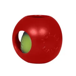 Іграшка Jolly Pets Teaser Ball м'яч подвійний, велика, червона, 21 см (1508RD)