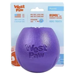 Іграшка для собак West Paw Rumbl Small Eggplant, для ласощів, фіолетова, 8 см (BZ040EGG)