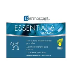 Догляд за шкірою та вовною для котів Dermoscent Essential-6 spot-on 4х0,6 мл (3760098110049)