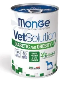 Вологий корм для собак при цукровому діабеті та ожирінні Monge VetSolution Wet Diabetic & Obesity canine 400 г