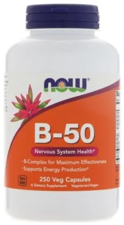 Вітаміни Now Foods B-50 250 веган-капсул (733739004222)