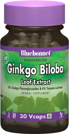 Натуральна добавка Bluebonnet Nutrition Екстракт листя гінкго білоба, 30 гелевих капсул (743715013605)