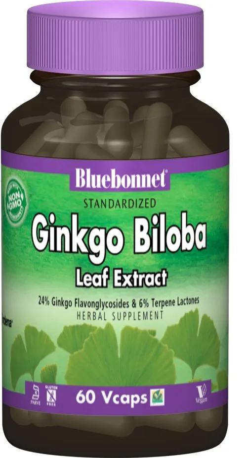 Натуральна добавка Bluebonnet Nutrition Екстракт листя гінкго білоба, 60 гелевих капсул (743715013629) - фото №3