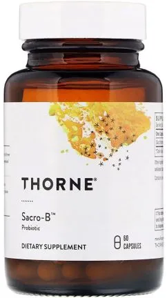 Натуральная добавка Thorne Research цукор омицеты буларди, Sacro-B, Probiotic, 60 капсул (693749757030)