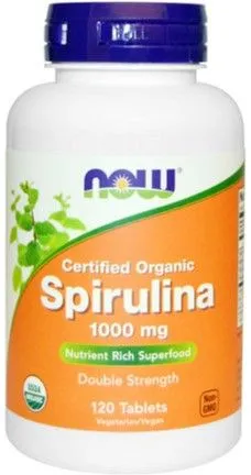 Натуральная добавка Now Foods Спирулина 1000 мг, 120 таблеток (733739027153)