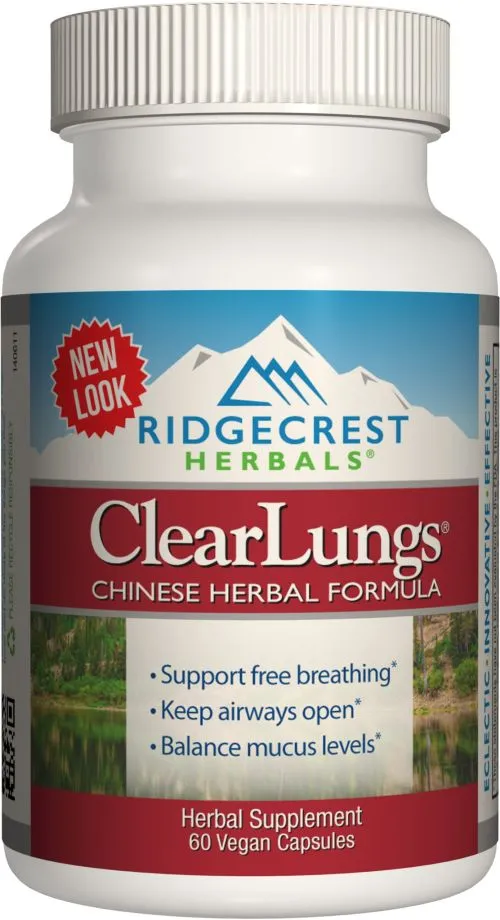 Натуральна добавка Ridgecrest Herbals Clear Lungs 60 гелевих капсул (355724001346) - фото №2