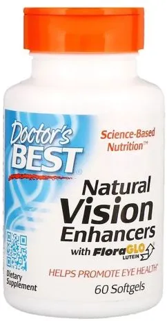 Натуральна добавка Doctor's Best Natural Vision Enhancers With Lutemax 60 желатинових капсул (753950003118)