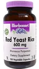 Натуральна добавка Bluebonnet Nutrition Вид=червоний дріжджовий рис 600 мг 120 гелевих капсул (743715011717)