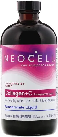 Натуральная добавка NeoCell Жидкий Коллаген + Витамин C Гранат 16 жидких унций (473 мл) (16185128996)