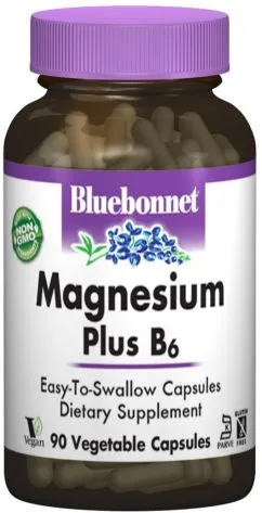 Мінерали Bluebonnet Nutrition Магній + Вітамін В6 90 гелевих капсул (743715007352)