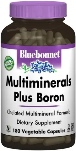 Мінерали Bluebonnet Nutrition Мультимінерали + бор із залізом 180 гелевих капсул (743715002128)