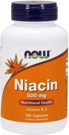Витамины Now Foods Ниацин (В3) 500 мг 100 капсул (733739004819)