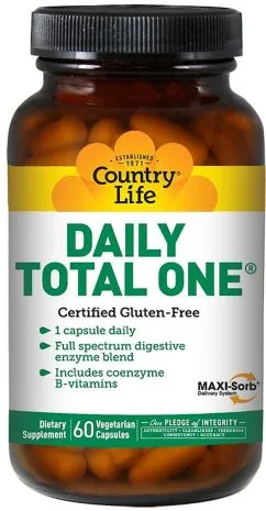 Витаминно-минеральный комплекс Country Life Daily Total One для взрослых с железом 60 желатиновых капсул (015794081647)