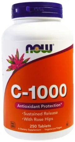 Витамины Now Foods C-1000 250 таблеток (733739006929)
