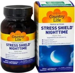 Вітамінно-мінеральний комплекс Country Life Stress Shield Nighttime 60 капсул (015794050421)
