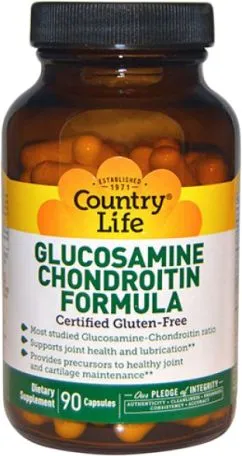 Хондропротектор Country Life Glucosamine Chondroitin Formula 90 капсул (015794017073)