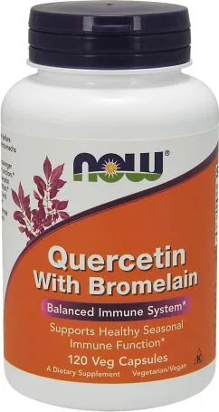 Натуральна домішка Now Foods Quercetin with Bromelain 120 капсул (733739030702)