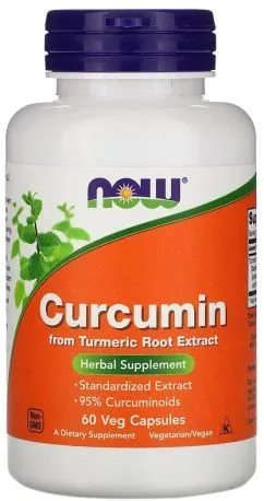Натуральная примесь Now Foods Curcumin extract 95% 665 мг 60 капсул (733739046383)