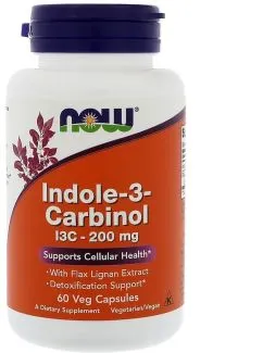 Натуральна добавка Now Foods Індол 3 карбінол (I3C) 200 мг 60 желатинових капсул (733739030566)