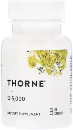 Витамины Thorne Research Витамин D3, 5000 МЕ, 60 капсул (693749138013)