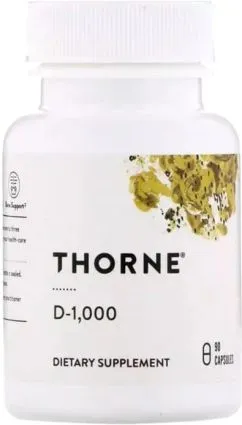 Вітаміни Thorne Research Вітамін D3, 1000 МО, 90 капсул (693749128014)