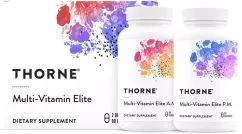 Витамины Thorne Research Мультивитамины Элит, Multi-Vitamin Elite A.M. & P.M., 2 баночки по 90 капсул (693749006534)