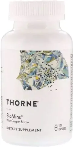 Вітаміни Thorne Research Мікроелементи з міддю і залізом, BioMins with Copper & Iron, 120 капсул (693749006640)