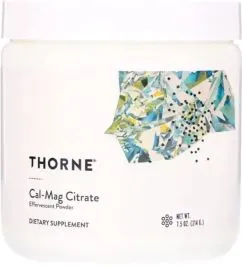 Вітаміни Thorne Research Кальцій і Магній, Cal-Mag Citrate, Effervescent Powder, 214 г (693749222026)