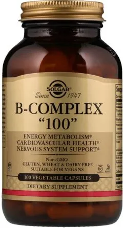 Вітаміни Solgar Вітаміни B-комплекс B-Complex "100" 100 капсул (033984011502)