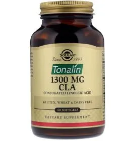Натуральна добавка Solgar Tonalin кон'юговані лінолева кислота (CLA) 1300 мг 60 капсул (033984027145)