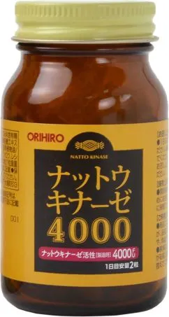 Вітаміни ORIHIRO Наттокіназа 4000 з Омега-3 60 таблеток (4571157259116)
