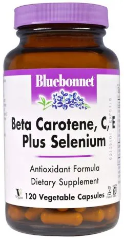 Витамины Bluebonnet Nutrition Бета-Каротин, C, Е+ Селен 120 капсул (743715003224)