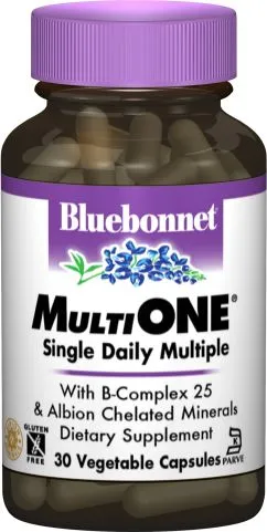 Мультивітаміни з залізом Bluebonnet Nutrition MultiONE 30 гелевих капсул (743715001268)