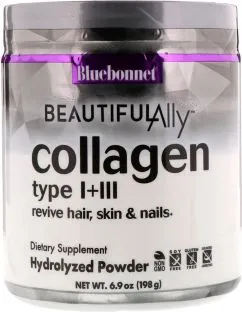 Коллаген 1 и 3 типа Beautiful Ally Bluebonnet Nutrition Collagen Type I+III порошок 198 г (743715015081)