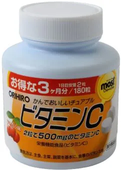 Вітаміни Orihiro Vitamin C 180 жувальних таблеток (4971493104062)