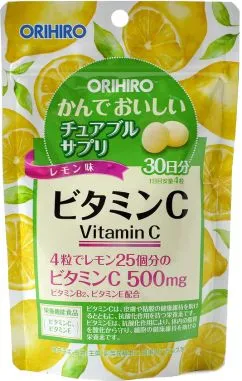 Витамины Orihiro Витамин С 60 г 120 жевательных таблеток (4571157256740)