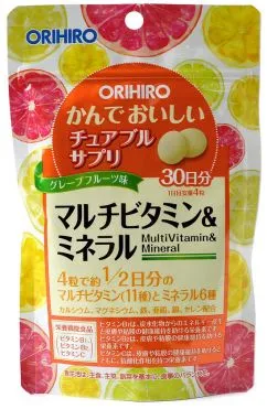 Вітаміни Orihiro Мультивітамін 60 г 120 жувальних таблеток (4571157256672)