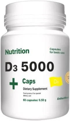 Вітаміни EntherMeal D3 5000 60 капсул (D3500060EM082)