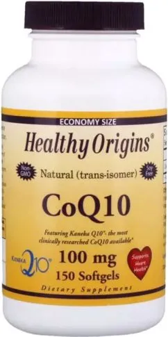 Коэнзим Q10 Kaneka (COQ10) Healthy Origins 100 мг 150 желатиновых капсул (603573350178)