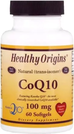 Коэнзим Q10 Kaneka (COQ10) Healthy Origins 100 мг 60 желатиновых капсул (603573350161)