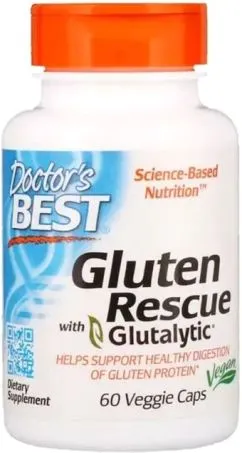 Ферменти для перетравлення глютену Gluten Rescue Doctor's Best 60 капсул (753950004016)